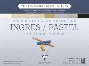 Clairefontaine Ingres 30x40 Block 130g Sort 25Bl 3329680964882