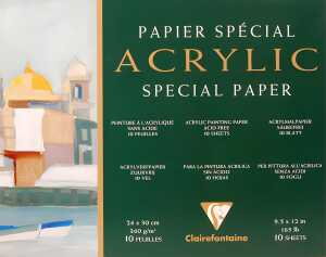 Clairefontaine Acrylblock 24x30 360g 10 Bl