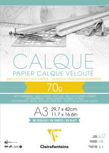 Clairefontaine Block Kalkpapier A3 70/75g 50Bl
