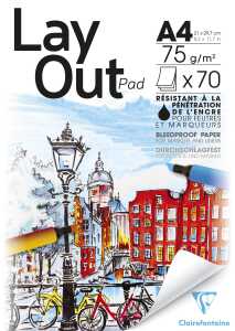 Clairefontaine Layout Block gel 75g A4 70Bl