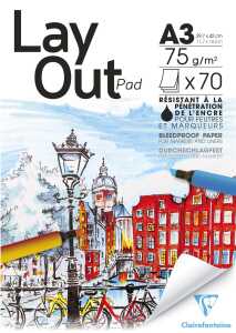 Clairefontaine Layout Block gel 75g A3 70Bl