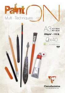 Clairefontaine PaintOn weiss A3 250g 40Bl