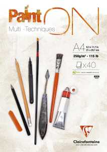 Clairefontaine PaintOn weiss A4 250g 40Bl