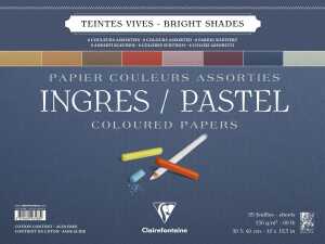 Clairefontaine Ingres 30x40 Block 130g Sort 25Bl 3329680965889