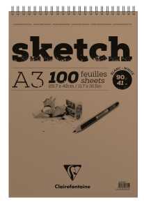 Clairefontaine Skizzenblock A3 90g 100Bl
