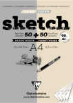 Clairefontaine Skizzenblock Sketch A4 90g we/elf 100Bl