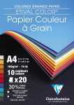 Clairefontaine Zeichenpap A4 gel 160g 20Bl farbig