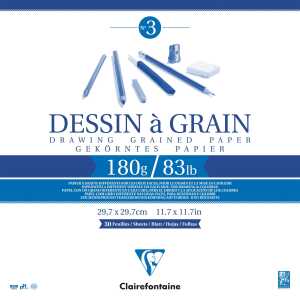 Clairefontaine Zeichenblock 29,7x29,7 180g 30Bl