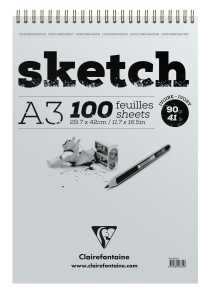 Clairefontaine Skizzenblock A3 90g elfenbein 100Bl