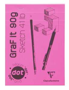 Clairefontaine Skizzenblock Graf It A5 Dot 80B sort