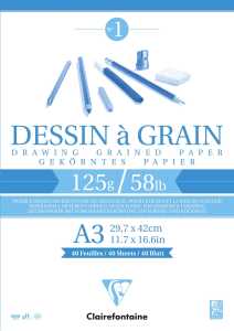 Clairefontaine Zeichenblock kopfgel A3 125g 40Bl