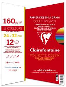 Clairefontaine Mappe Zeichenpapier intensive Farben 3329680967708