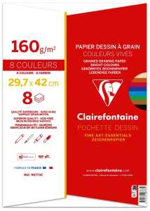 Clairefontaine Etiv Color 160g A3 8Bl Sor Intnsiv