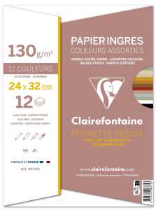 Clairefontaine Mappe Zeichenpapier intensive Farben 3329680967753