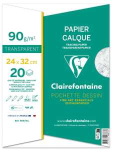 Clairefontaine Kalkpapier 90/95g 24x32 20Bl
