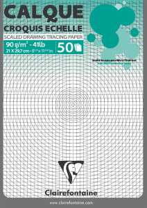 Clairefontaine Block Kalkp Mustervorl A4 92g 50Bl