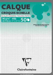 Clairefontaine Block Kalkp Mustervorl A3 92g 50Bl