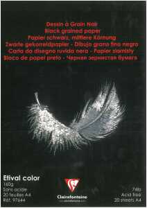 Clairefontaine Zeichenblock A4 160g 20Bl sw