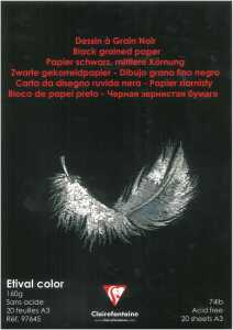 Clairefontaine Zeichenblock kopfgel A3 125g 40Bl sw