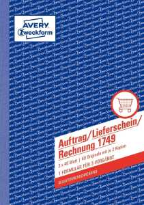 AVERY Zweckform Formularbuch Auftr ag/Lieferschein/Rechnung (7201749)