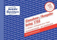 Zweckform 1755 Einnahme-/Ausgabebeleg - A6 quer, SD, MP,...