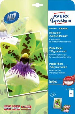 Zweckform 2559-20 20Bl Inkjet Fotopapier A4 250g matt