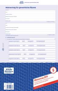Mietvertrag gewerbliche Räume A4 selbstdurchsch 1 Pack = 5 Stück, blau