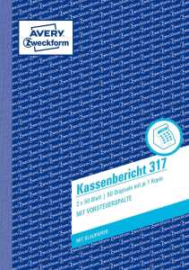 AVERY Zweckform Formularbuch Kasse nbericht, A5 (7200317)
