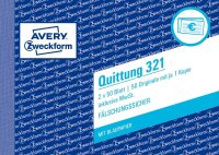 Zweckform 321 Quittung inkl. MwSt. - A6 quer, MP, BL,...