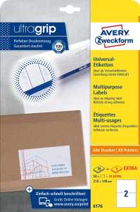 Universal-Etiketten - 210 x 148 mm, weiß, 60 Etiketten, permanent