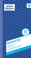 Zweckform 832 Bonbuch, Kompaktblock, mit Kellner-Nr., 2 x...