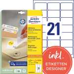 Universal-Etiketten 63,5 x 38,1 mm, weiß, 630...