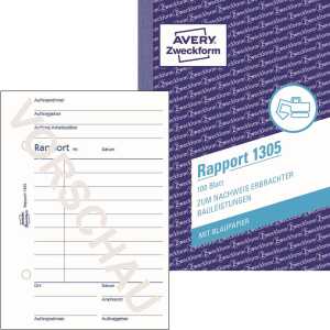 Zweckform 1305 Rapport, DIN A6, vorgelocht, 100 Blatt, weiß