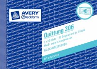 Zweckform 306 Quittung MwSt. separat ausgewiesen - A6...