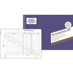 AVERY Zweckform Formularbuch Buchu ngsbeleg, A5 quer (7200308)