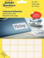 Zweckform 3318 Universal-Etiketten - 22 x 18 mm,...