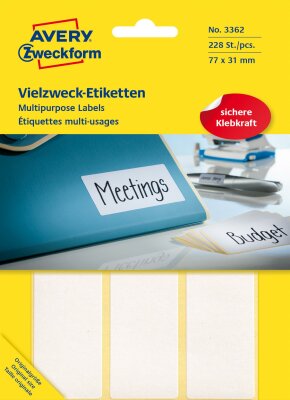 Zweckform Etiketten 77x31mm 224ST ws 3362