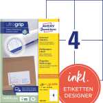 Universal-Etiketten - 105 x 148 mm, weiß, 880...