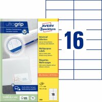 Zweckform 3484 Universal-Etiketten ultragrip - 105 x 37...