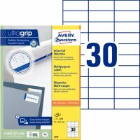 Zweckform 3489 Universal-Etiketten ultragrip - 70 x 29,7...