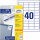 Zweckform 4780 Universal-Etiketten ultragrip - 48,5 x 25,4 mm, weiß, 1.200 Etiketten, permanent