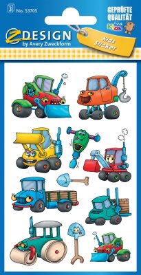 Zweckform 53705 Kidsticker Schmucketikett Baumaschinen