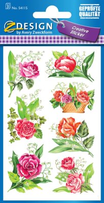 Zweckform 54115 Flowersticker Schmucketikett Rosen