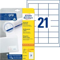 Zweckform 6170 Universal-Etiketten ultragrip - 64 x 36...