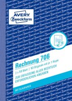 Zweckform 706 Rechnung, DIN A6, vorgelocht, 2 x 50 Blatt,...