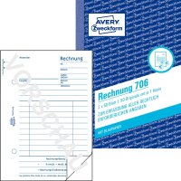 Zweckform 706 Rechnung, DIN A6, vorgelocht, 2 x 50 Blatt,...