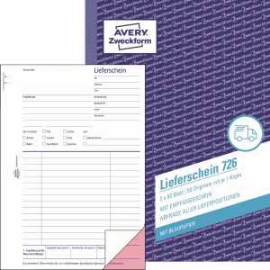 Lieferschein mit Empfangsschein, A5, MP, 2 x 50 Blatt