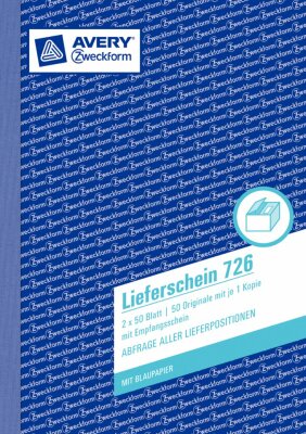 Zweckform 726 Lieferscheine mit Empfangsschein, DIN A5, mit Empfangsschein, 2 x 50 Blatt, weiß, rosa