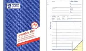 Lieferscheine mit Empfangsschein, A4, 3 x 50 Blatt, weiß, gelb, rosa