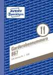 AVERY Zweckform Formularbuch Garde robennummern, 1-500,...